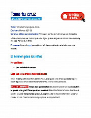 Toma tu cruz - Lección para preescolar