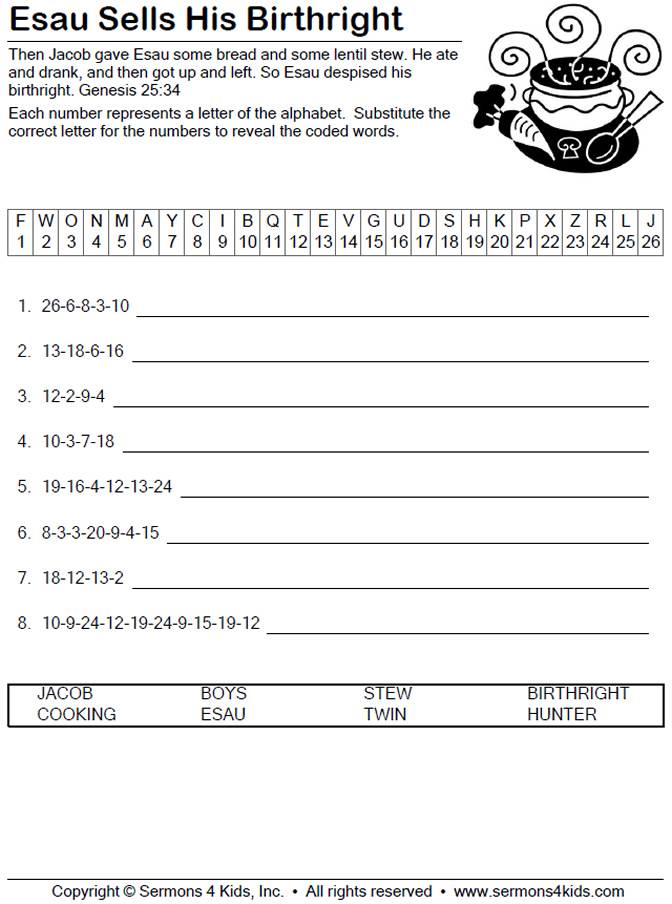 Esau Sells His Birthright