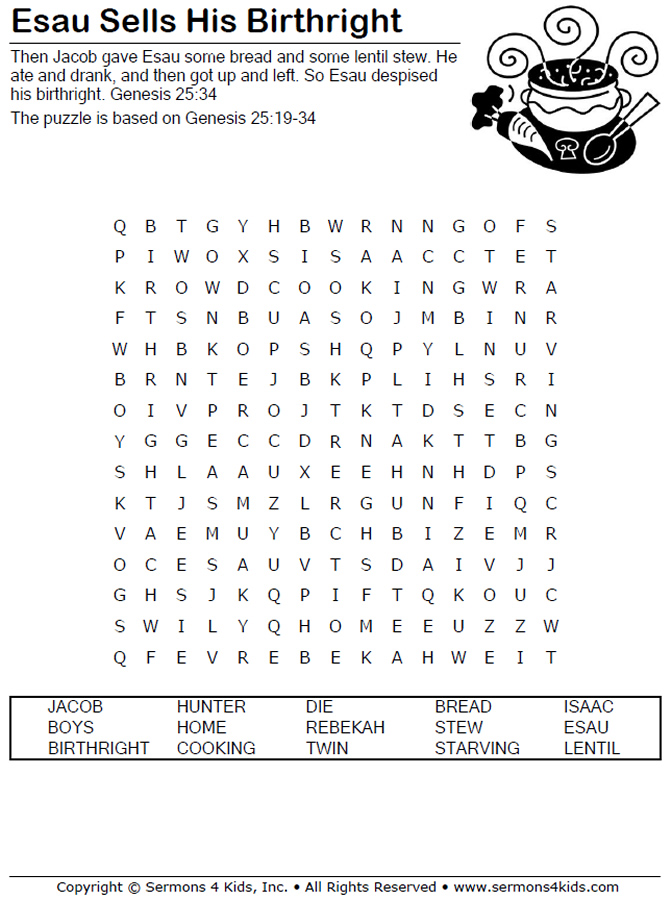 Esau Sells His Birthright