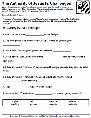 The Authority of Jesus Questioned