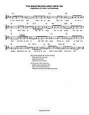 I've Found the One Who's All to Me