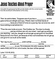 Jesus Teaches About Prayer