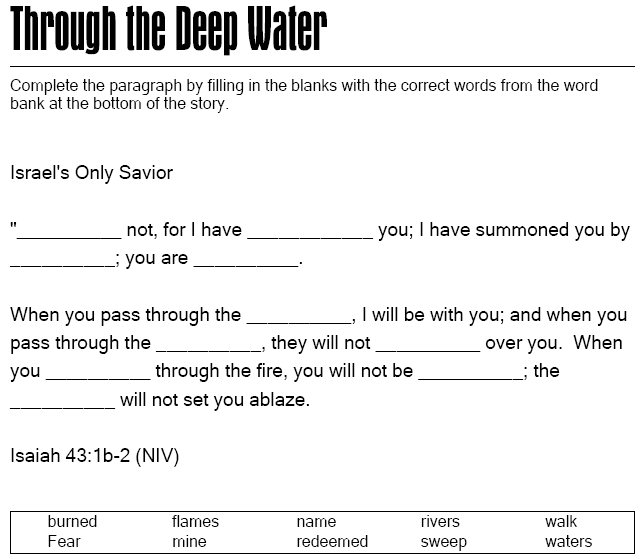 Through the Deep Water