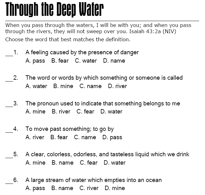 Through the Deep Water