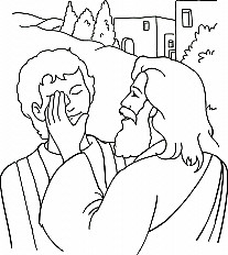 Jesús sana a un ciego