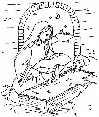 María y el bebé Jesús