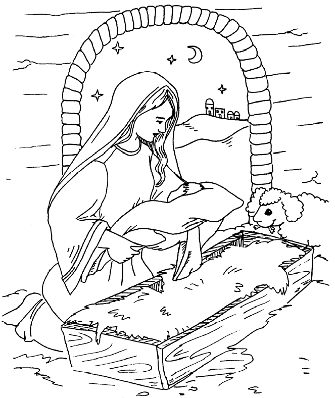 María y el bebé Jesús