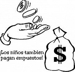 Los niños pagan los impuestos