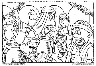 Jesús transforma el agua en vino