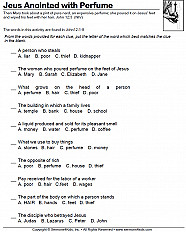 María unge a Jesús