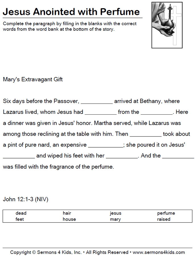 María unge a Jesús