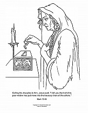 Widows Mite Coloring