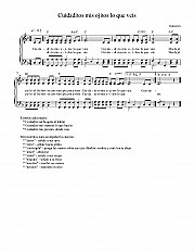 Cuidadito mis ojitos lo que veis