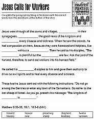 Jesus Calls For Workers