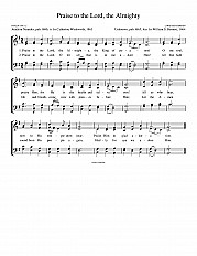 Praise to the Lord, the Almighty