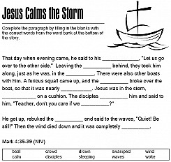 Jesus Calms The Storm