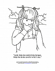 O Be Careful What You Say Coloring