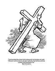 Take Up Your Cross And Follow Me Coloring