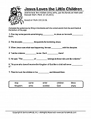 Jesus Loves The Little Children Fill In The