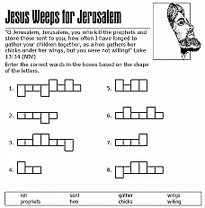 Jesus Weeps For Jerusalem