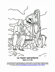 Woman At The Well Esp Coloring