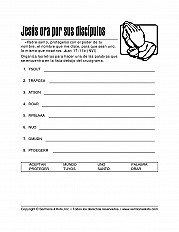 Jesus Prays For His Disciples Esp